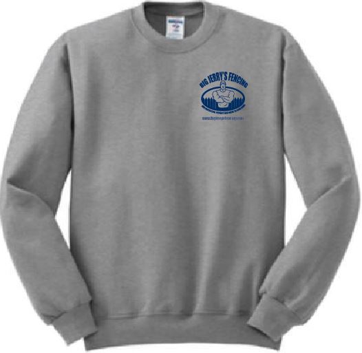 Sport Grey Crewneck Sweatshirt with Navy Print