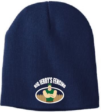 Knit Skull Cap Beanie with Embroidered Logo