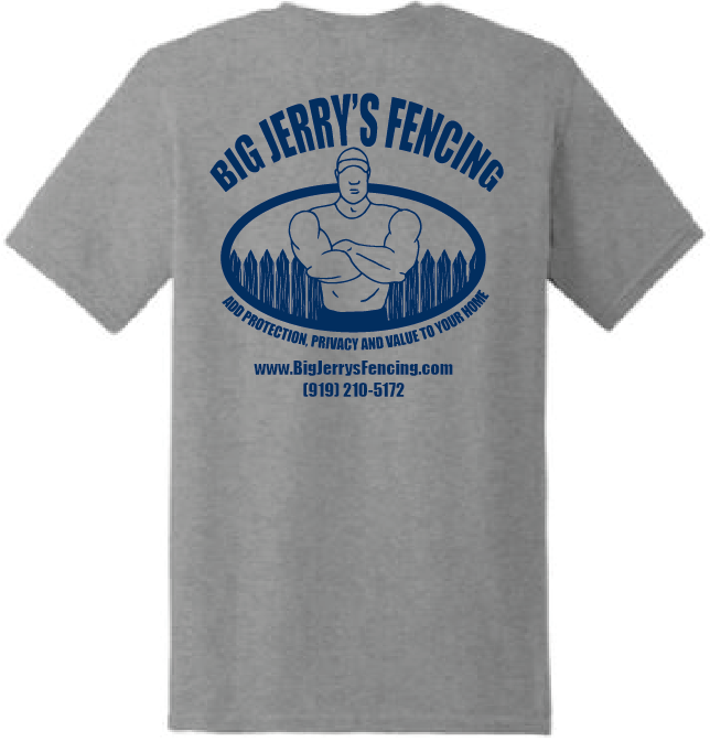 Sport Grey Short Sleeve T-Shirt with Navy Print